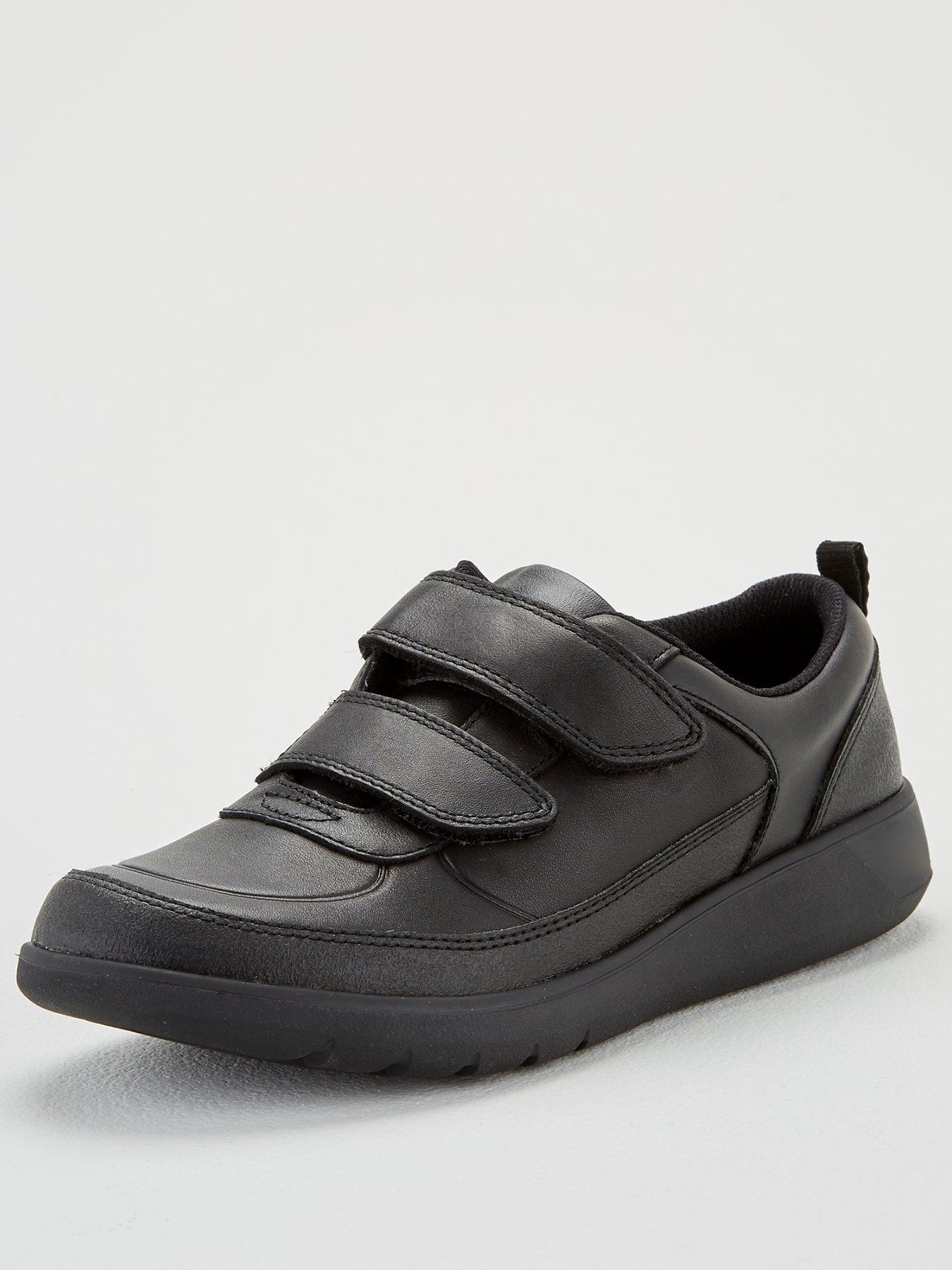 Clarks Boys Youth Scape Flare School Shoes Black Leather littlewoods