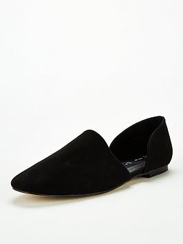 V by Very V By Very Madora Square Toe 2 Part Flat - Black Picture