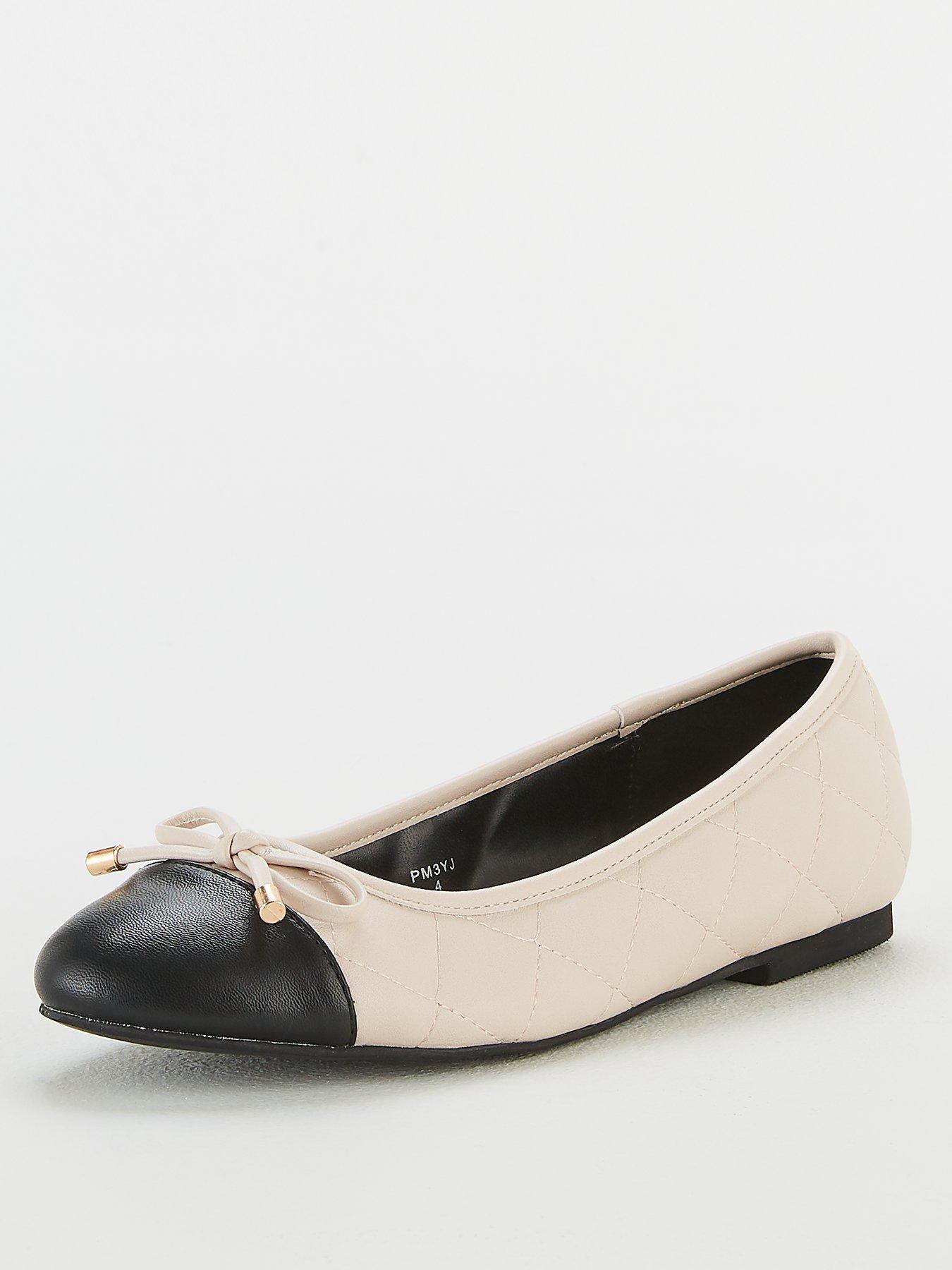 cream ballerina shoes