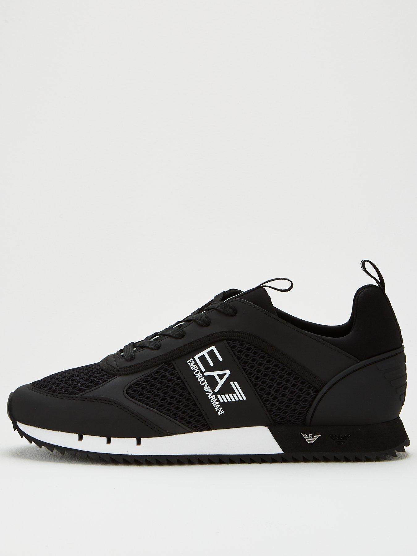 Image 3 of 6 of EA7 Emporio Armani Black &amp; White Laces Trainers - Black/White