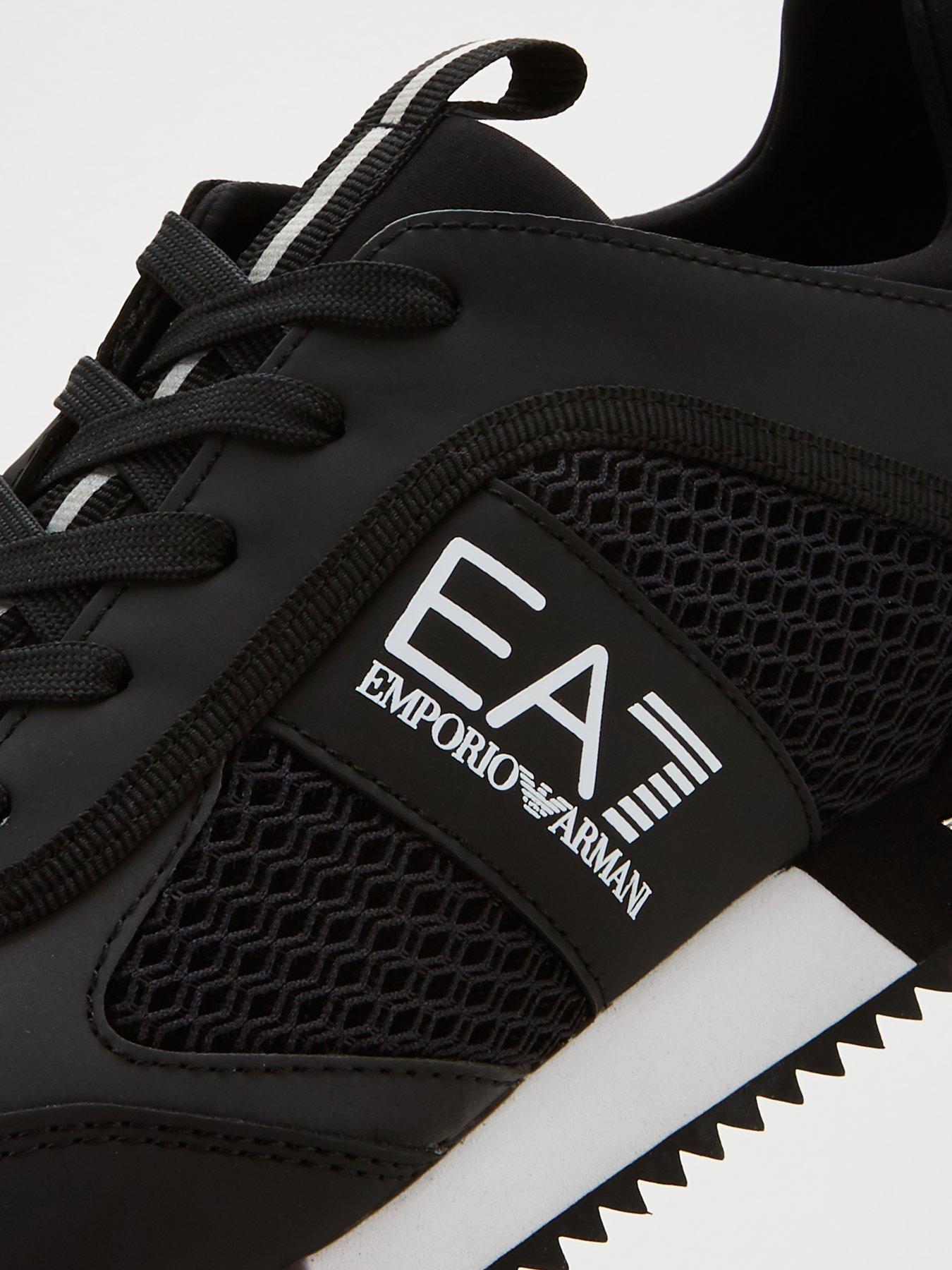 Image 6 of 6 of EA7 Emporio Armani Black &amp; White Laces Trainers - Black/White