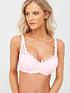  image of pour-moi-flora-lightly-padded-underwired-bra-soft-pink