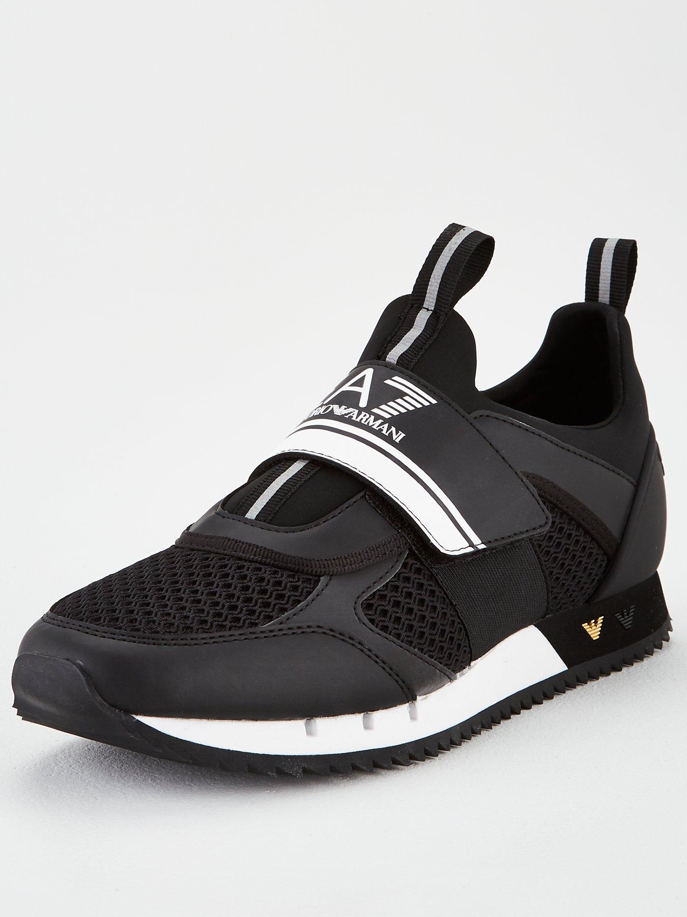 armani velcro runner trainers