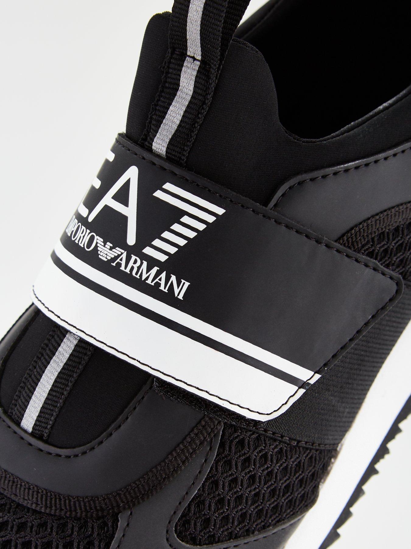 ea7 emporio armani logo trainers black