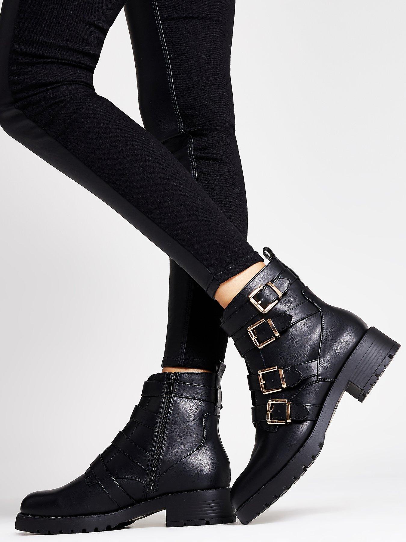 river island buckle boots