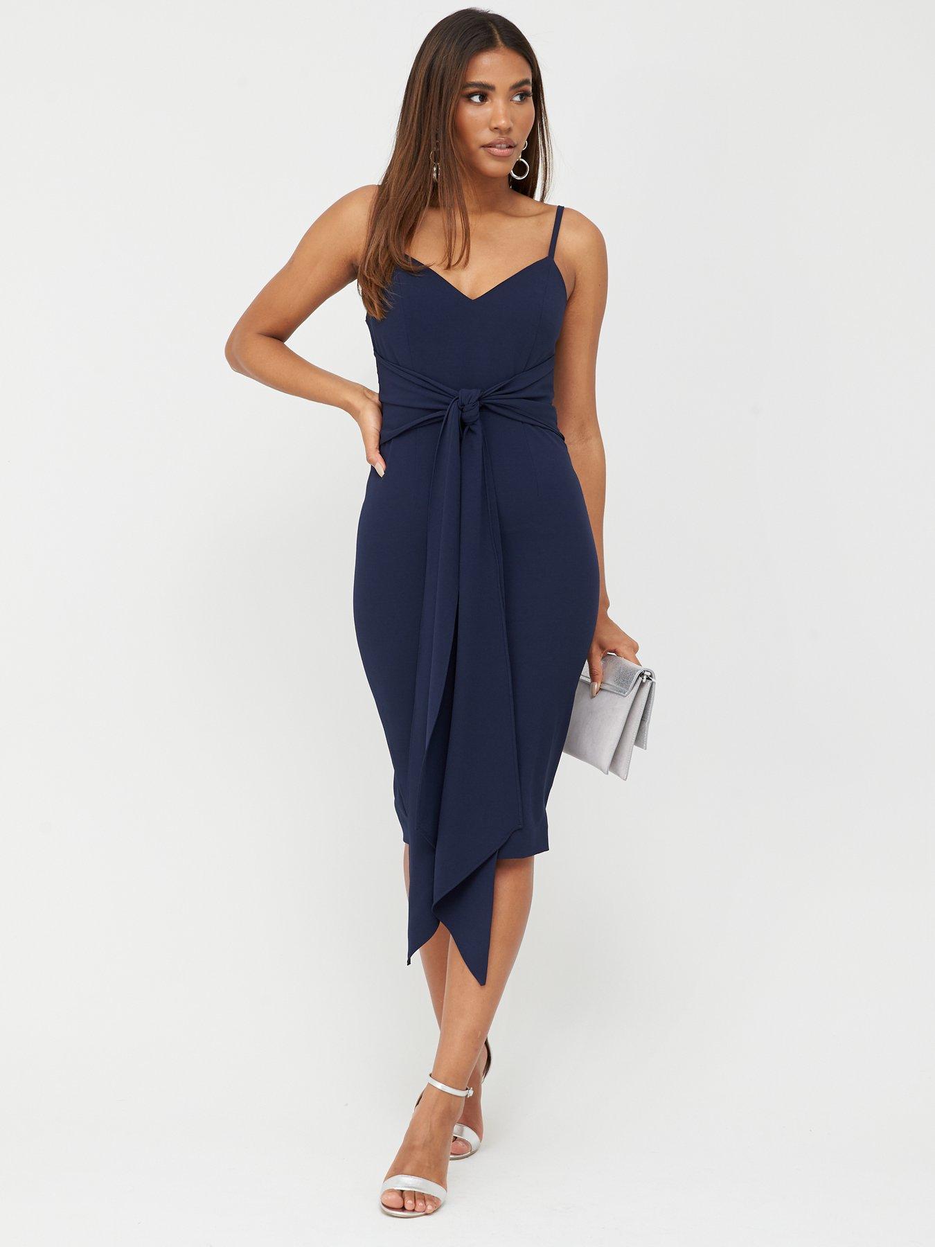 tie waist bodycon dress