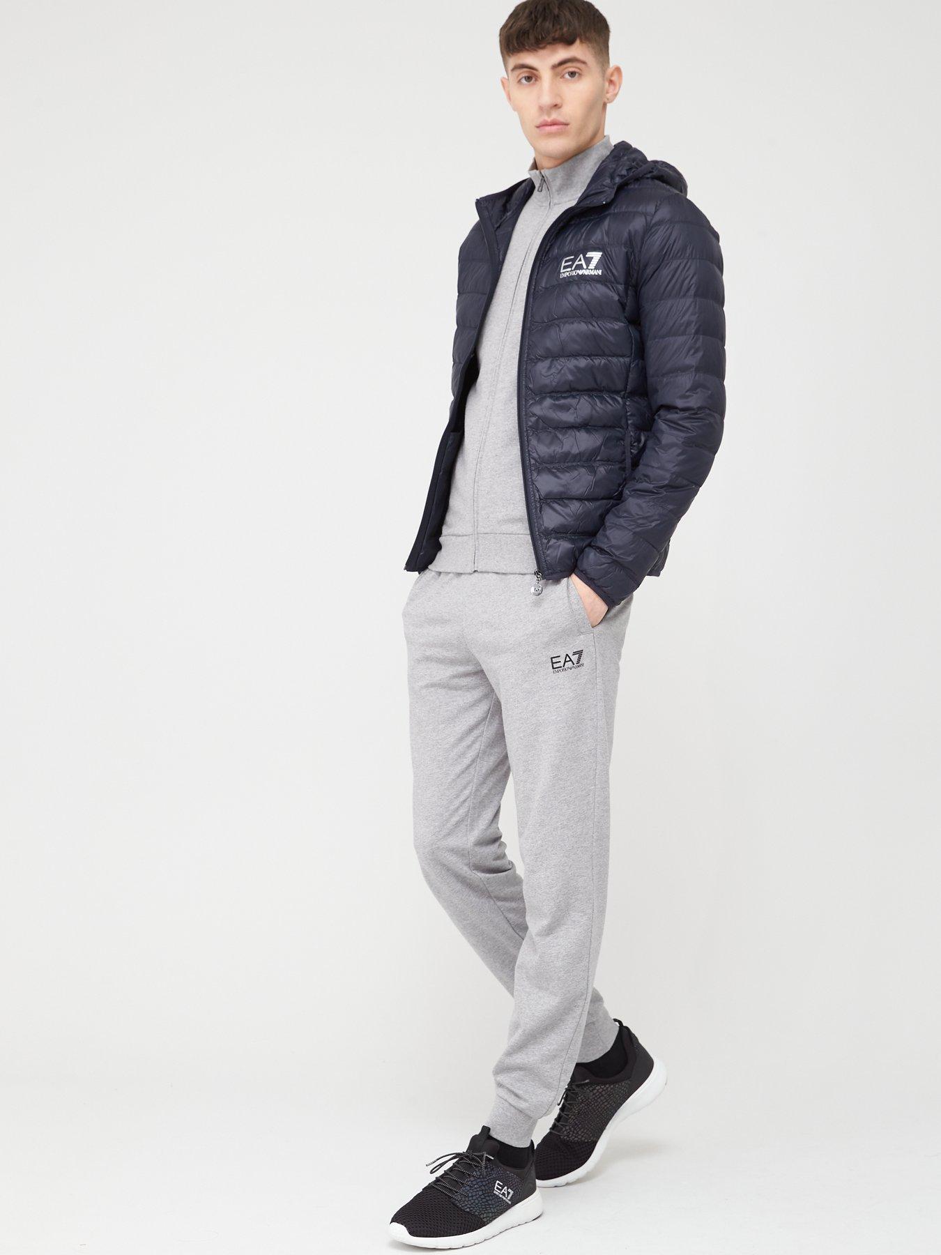  image of ea7-emporio-armani-core-id-logo-padded-hooded-jacket-navy