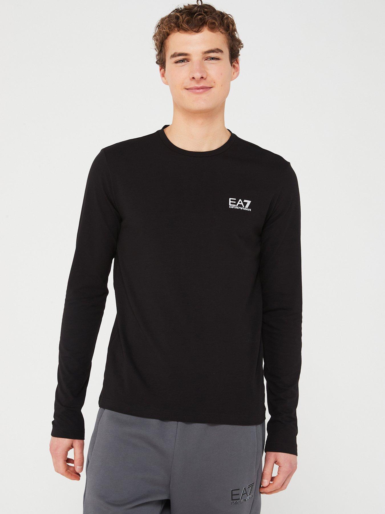 armani black long sleeve shirt