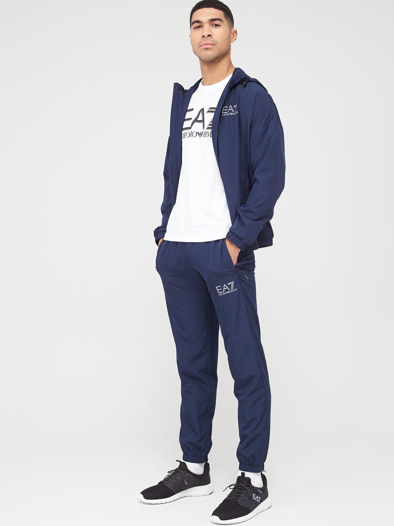 navy blue ea7 tracksuit