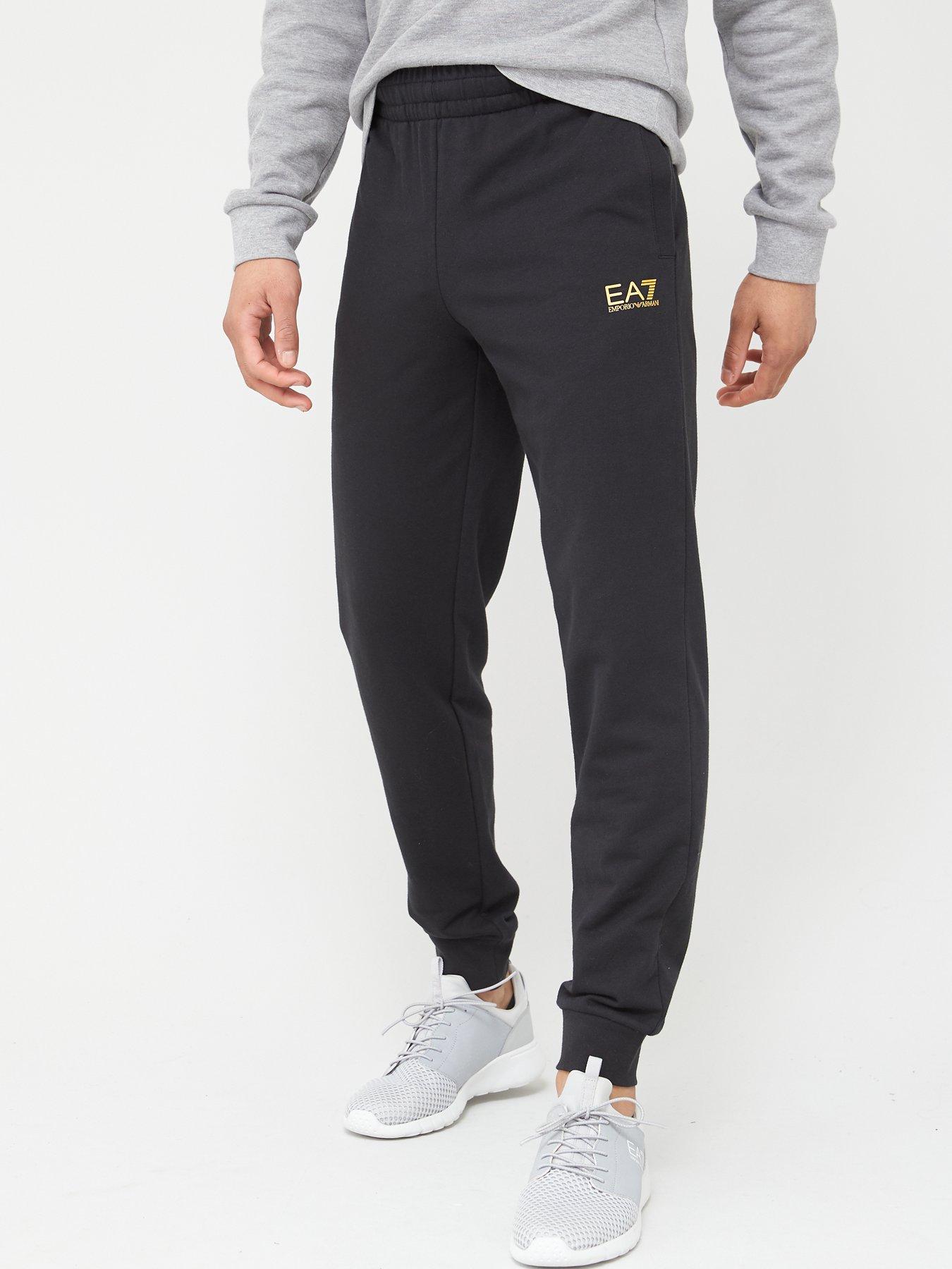 ea7 joggers black