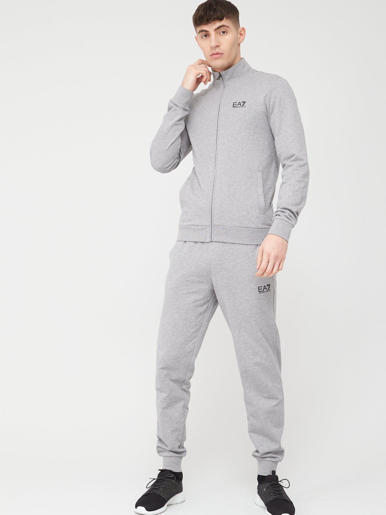 mens grey armani tracksuit