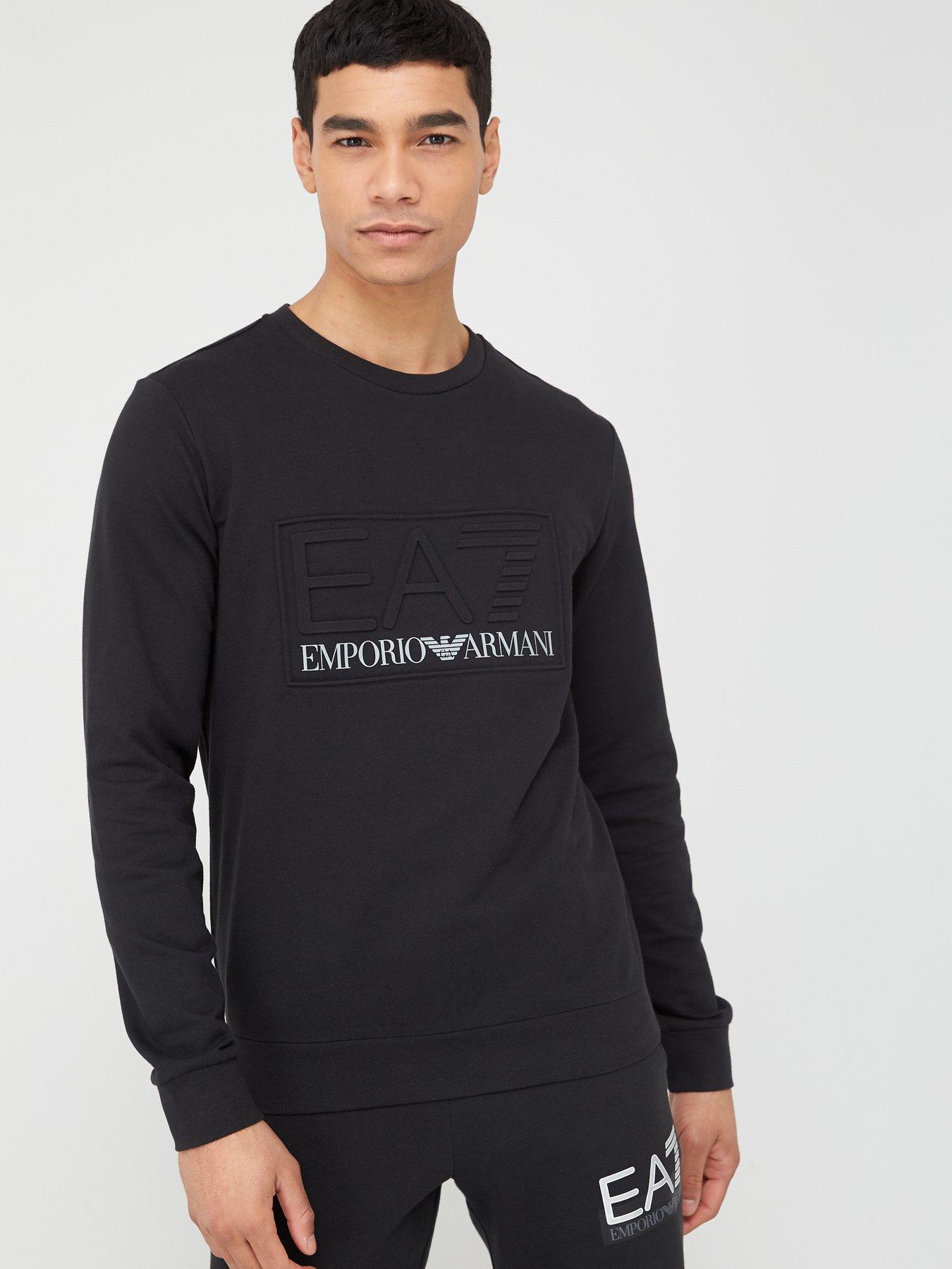 emporio armani embossed logo sweatshirt