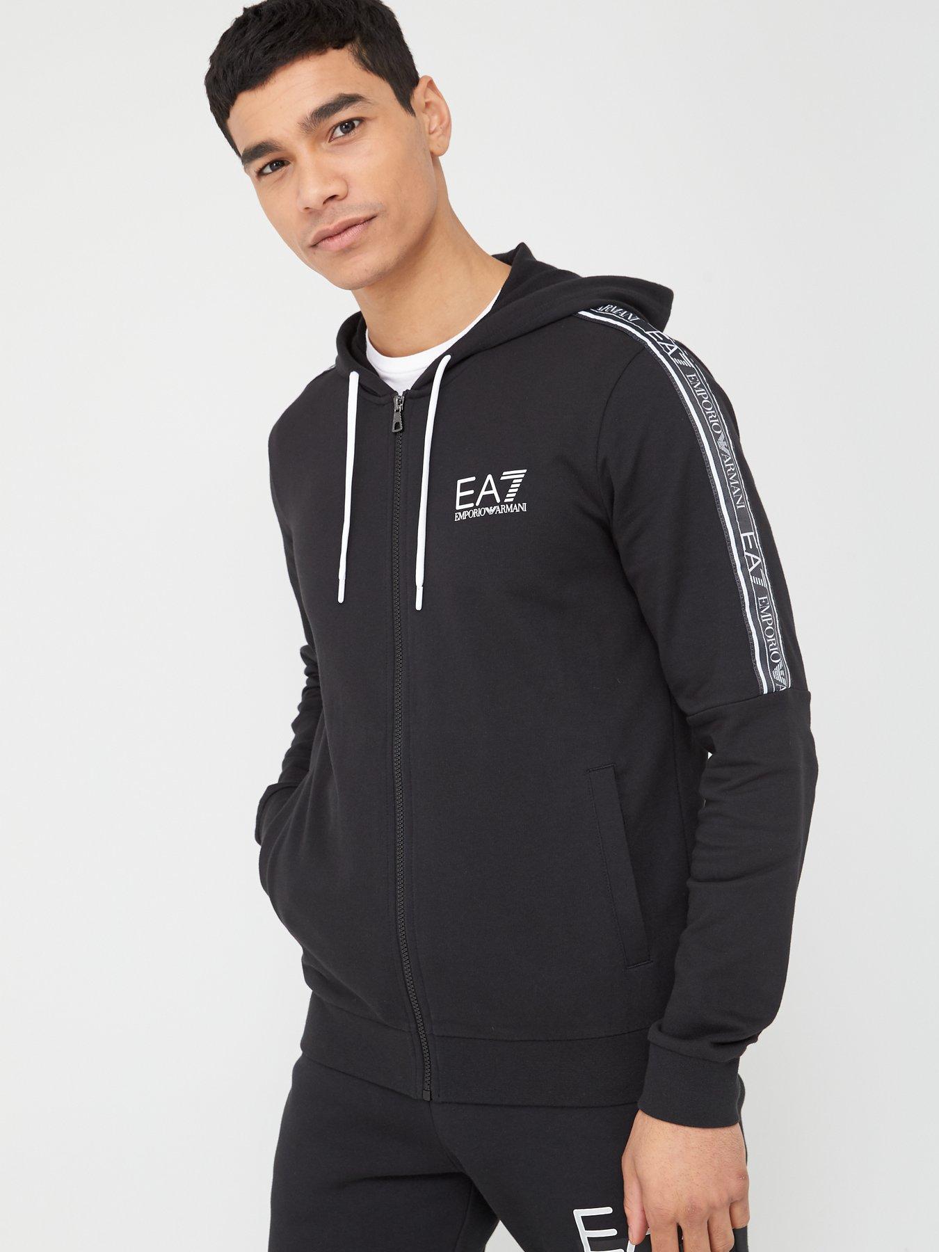 ea7 black hoodie