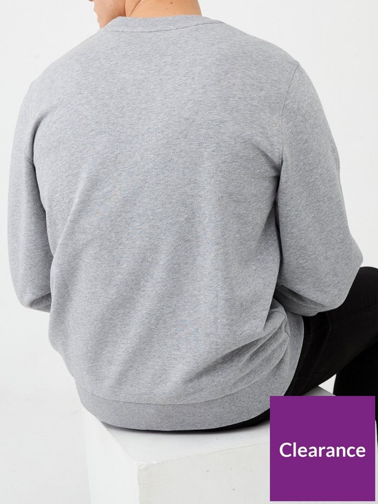 stillFront image of calvin-klein-cotton-logo-sweatshirt-grey