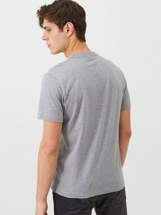 stillFront image of calvin-klein-front-logo-t-shirt-grey