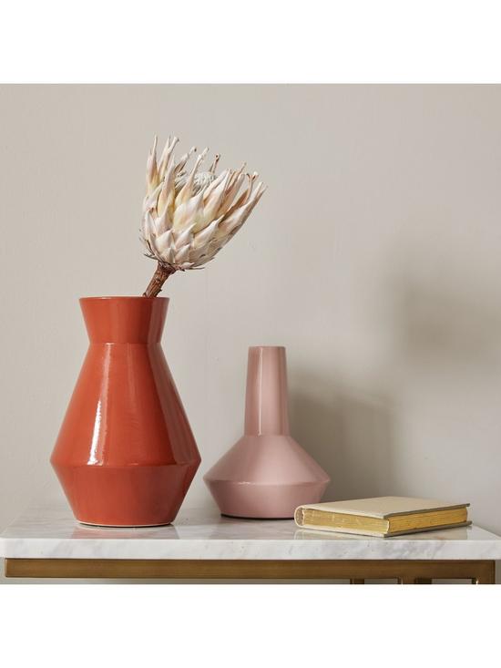 stillFront image of set-of-2-feature-vases-ndash-mauve-and-burnt-orange