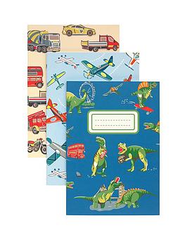 Cath Kidston   Dino In London 3 Pack Notebooks &Amp; Pencils