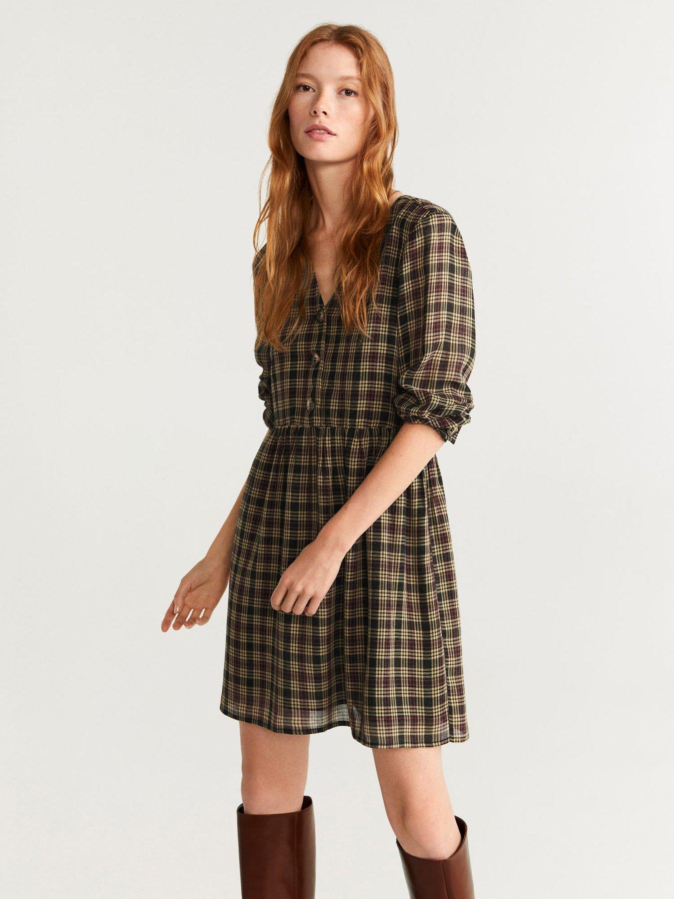 mango tartan dress