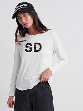 Superdry Superdry Lace Back Graphic Top Picture