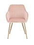  image of pair-of-alisha-brass-legged-dining-chairs-pink