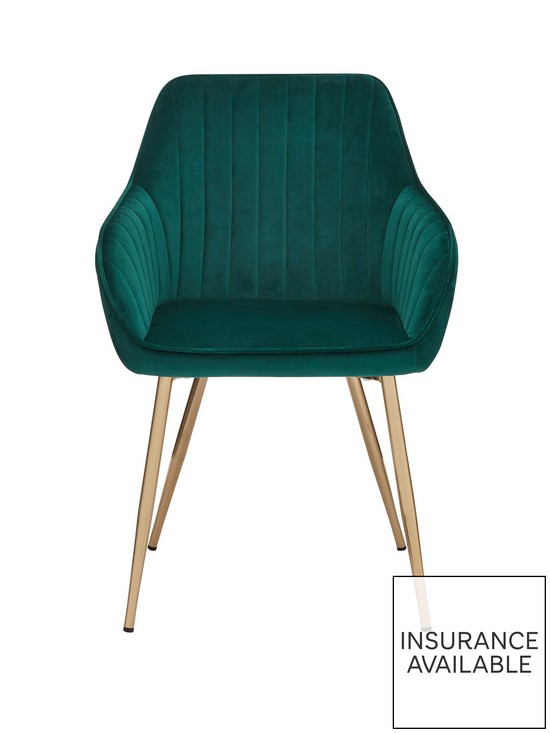 back image of very-home-pair-of-alisha-brass-legged-dining-chairs-greenbrass