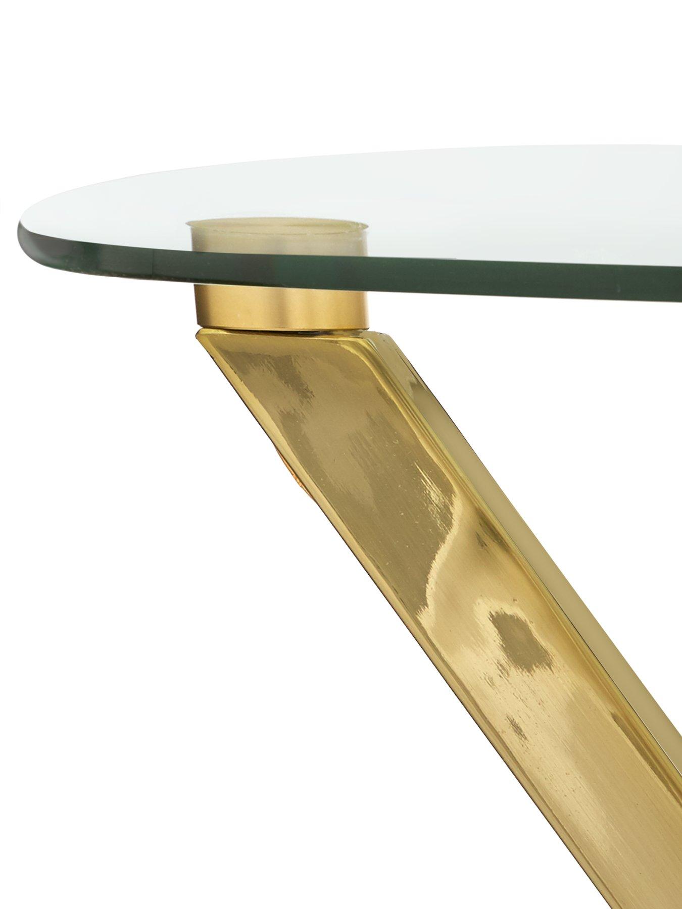 Image 5 of 6 of The Very Collection Chopstick Glass and Brass Lamp Table