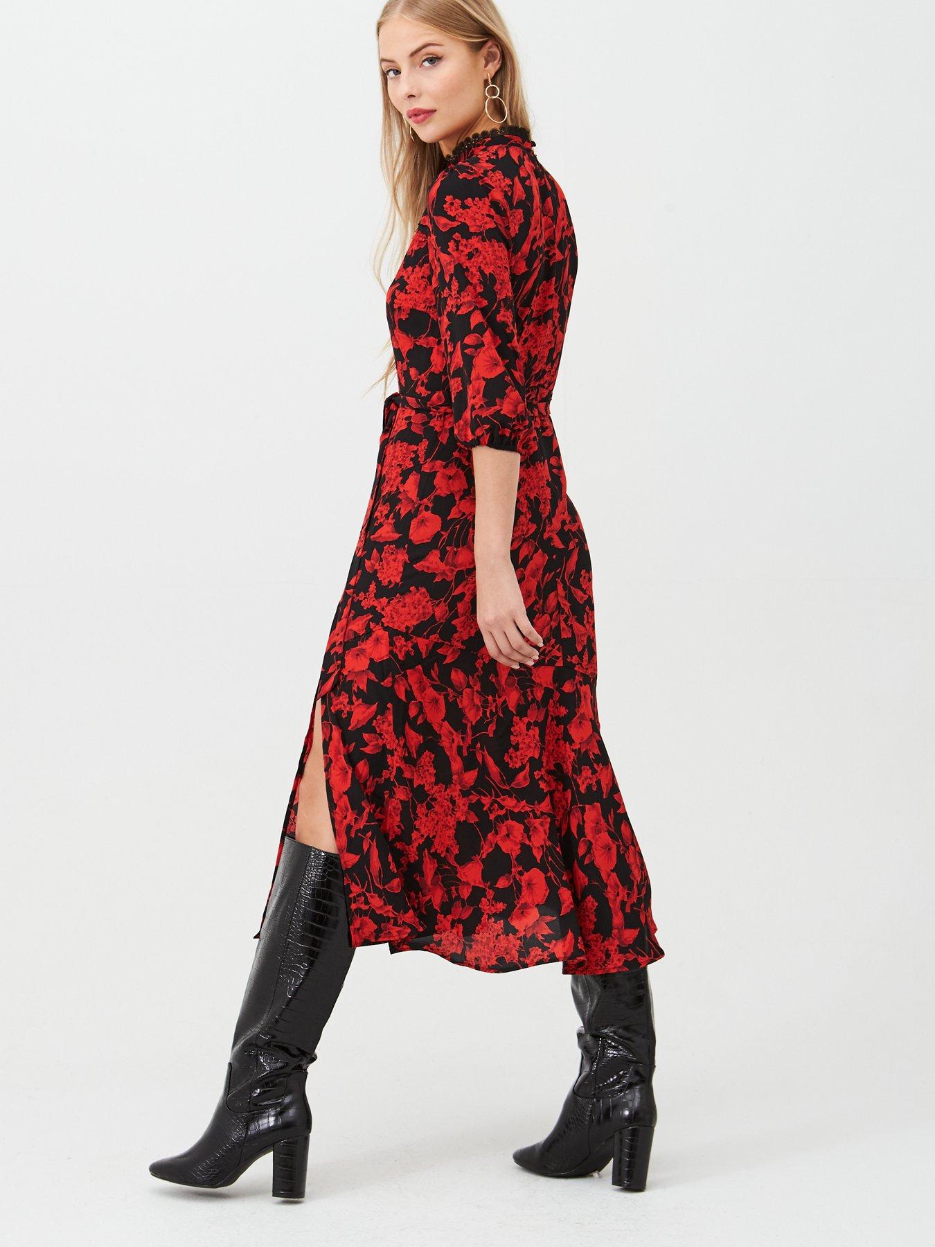shadow floral dress oasis