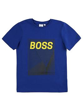 Boss Boss Boys Short Sleeve Graphic Logo T-Shirt - Blue Picture