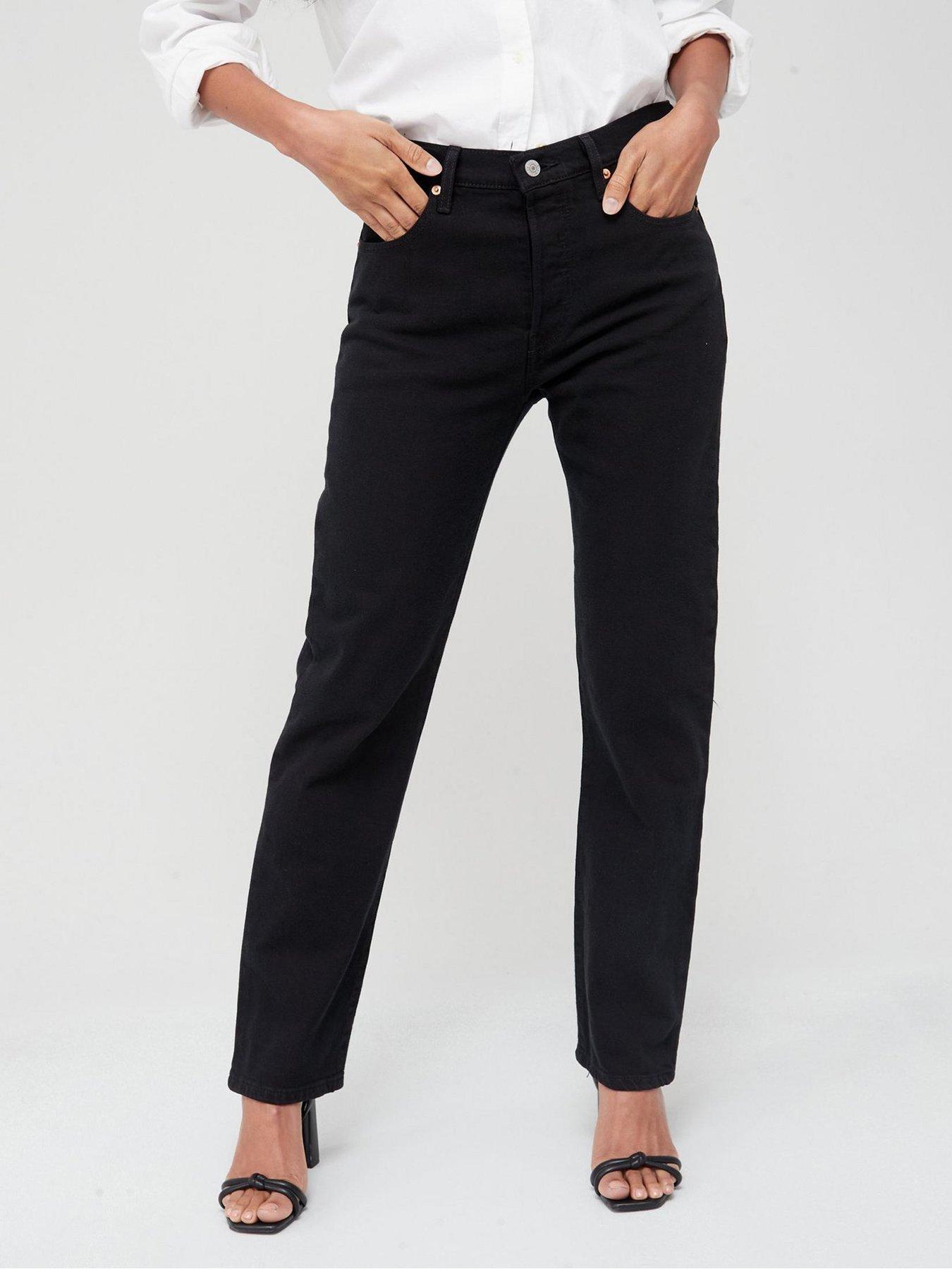 Levi's cropped hot sale black jeans