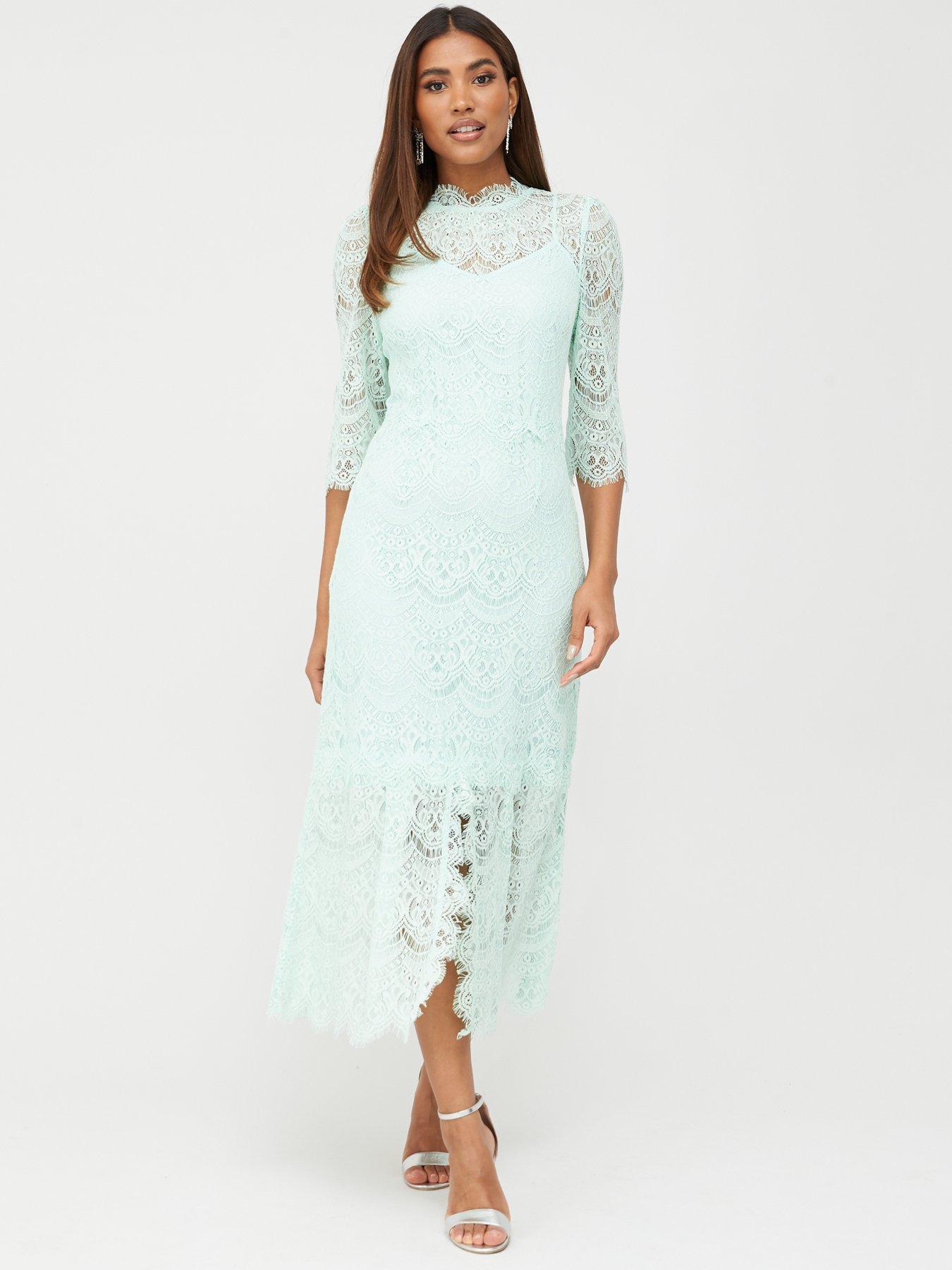 v by very green lace dress