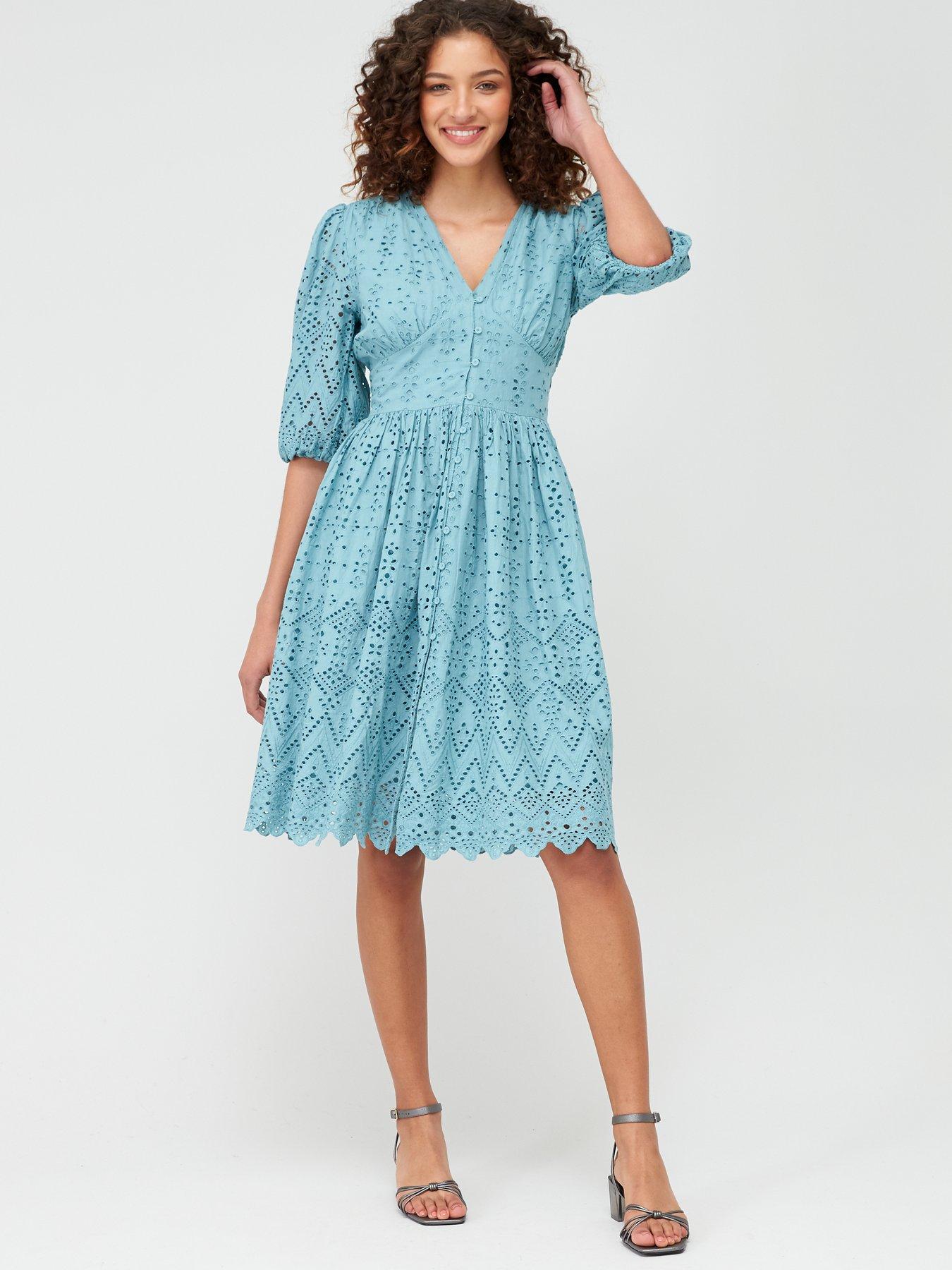 midi broderie dress