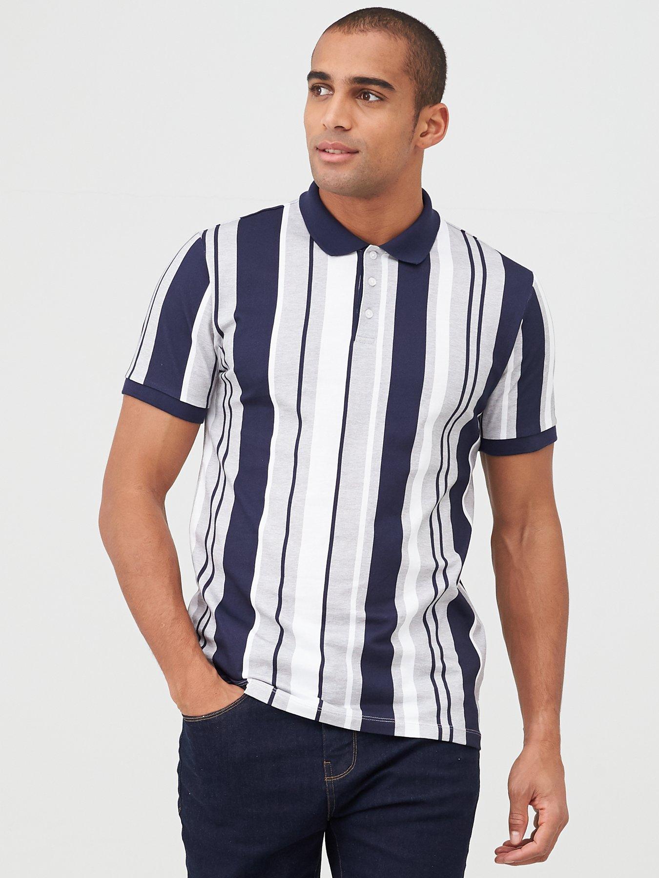 BOLF Mens Shirts Long Sleeve Casual Slim Fit Smart Formal Striped 2B2 Bussines
