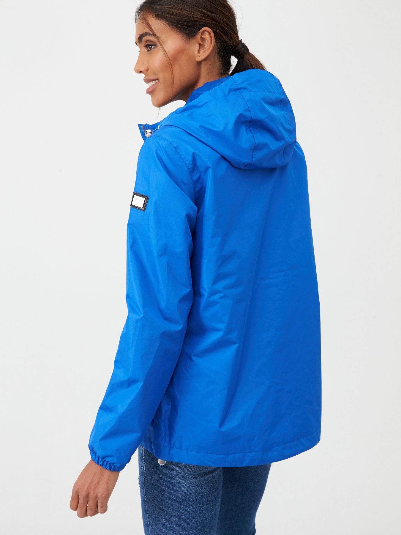 blue waterproof coat