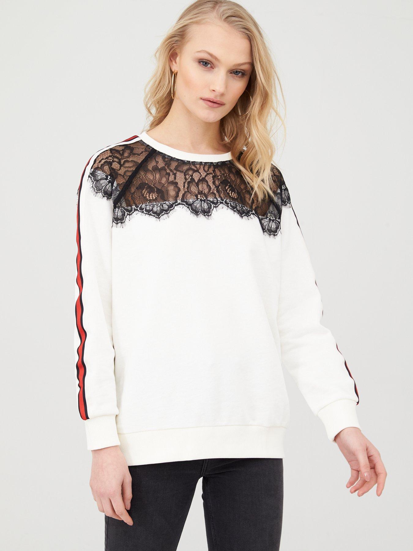 river island white sweatshirt