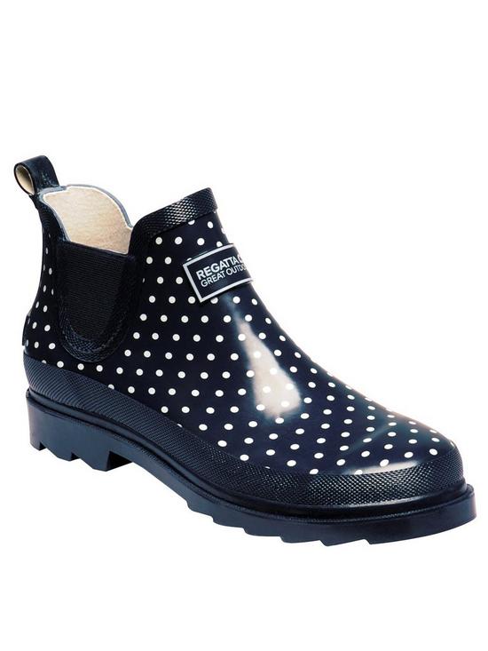 front image of regatta-lady-harper-welly-navyprint