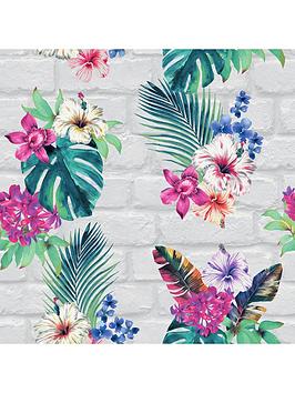 Accessorize Camden Brick Floral Wallpaper