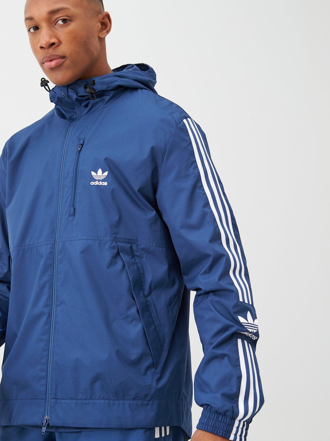 adidas navy windbreaker