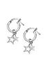  image of chlobo-sterling-silver-double-star-small-hoops
