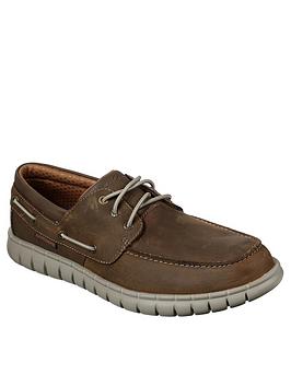 Skechers Skechers Leather Slip On Boat Shoes - Brown Picture