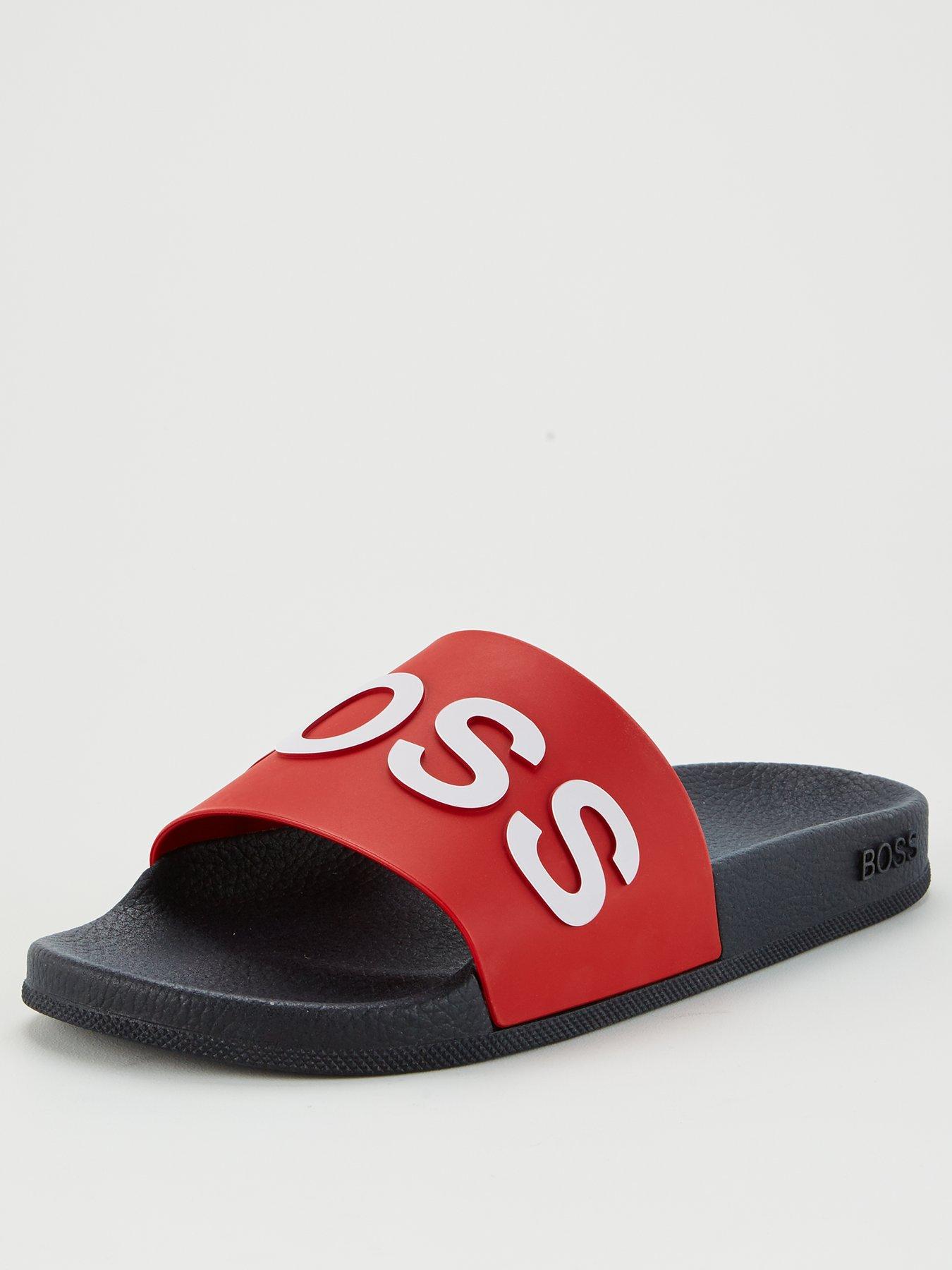 hugo boss sliders red