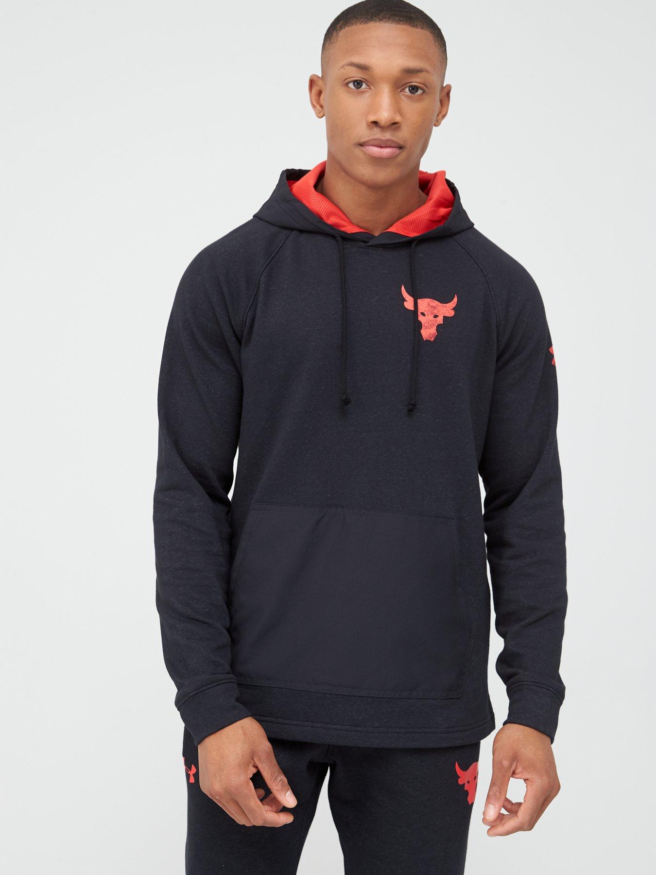 under armour black and red hoodie