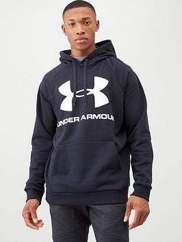 Under Armour Under Armour Rival Fleece Logo Overhead Hoodie - Black/White Picture