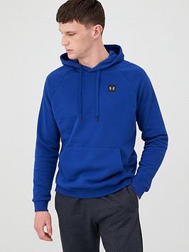 Under Armour Under Armour Rival Fleece Overhead Hoodie - Blue/Black Picture