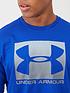  image of under-armour-trainingnbspsportstyle-boxed-logo-t-shirt-blue