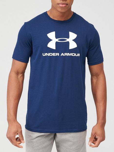 under-armour-training-sportstyle-logo-t-shirt-academy-blue