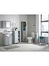  image of lloyd-pascal-atlanta-mirrored-bathroom-wall-cabinet-with-push-opening-doors-grey