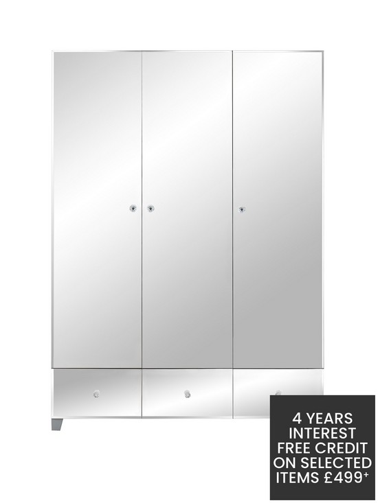 front image of very-home-new-bellagio-mirrored-3-door-3-drawer-wardrobe-whitemirrors-greymirrors