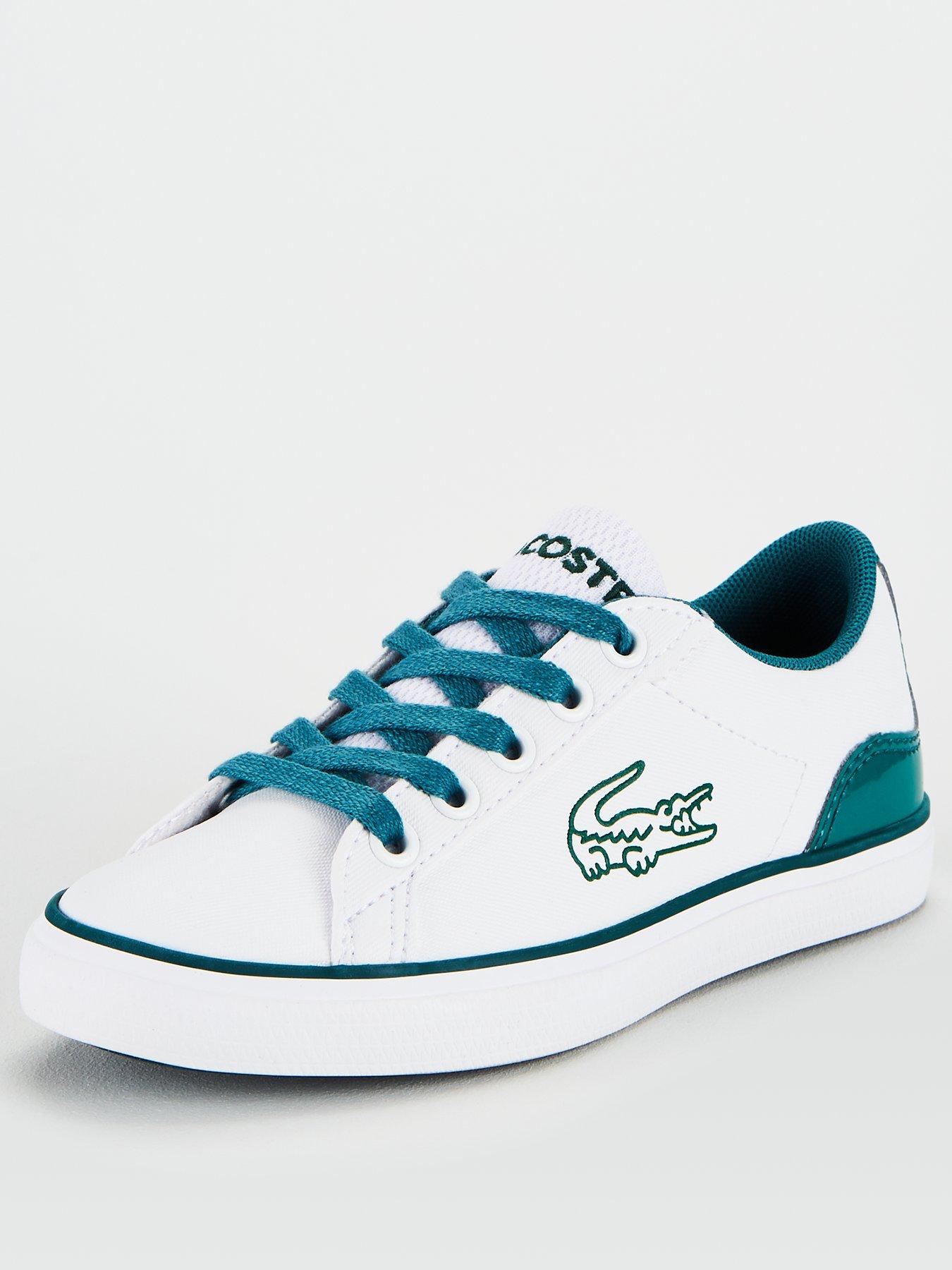 green lacoste trainers