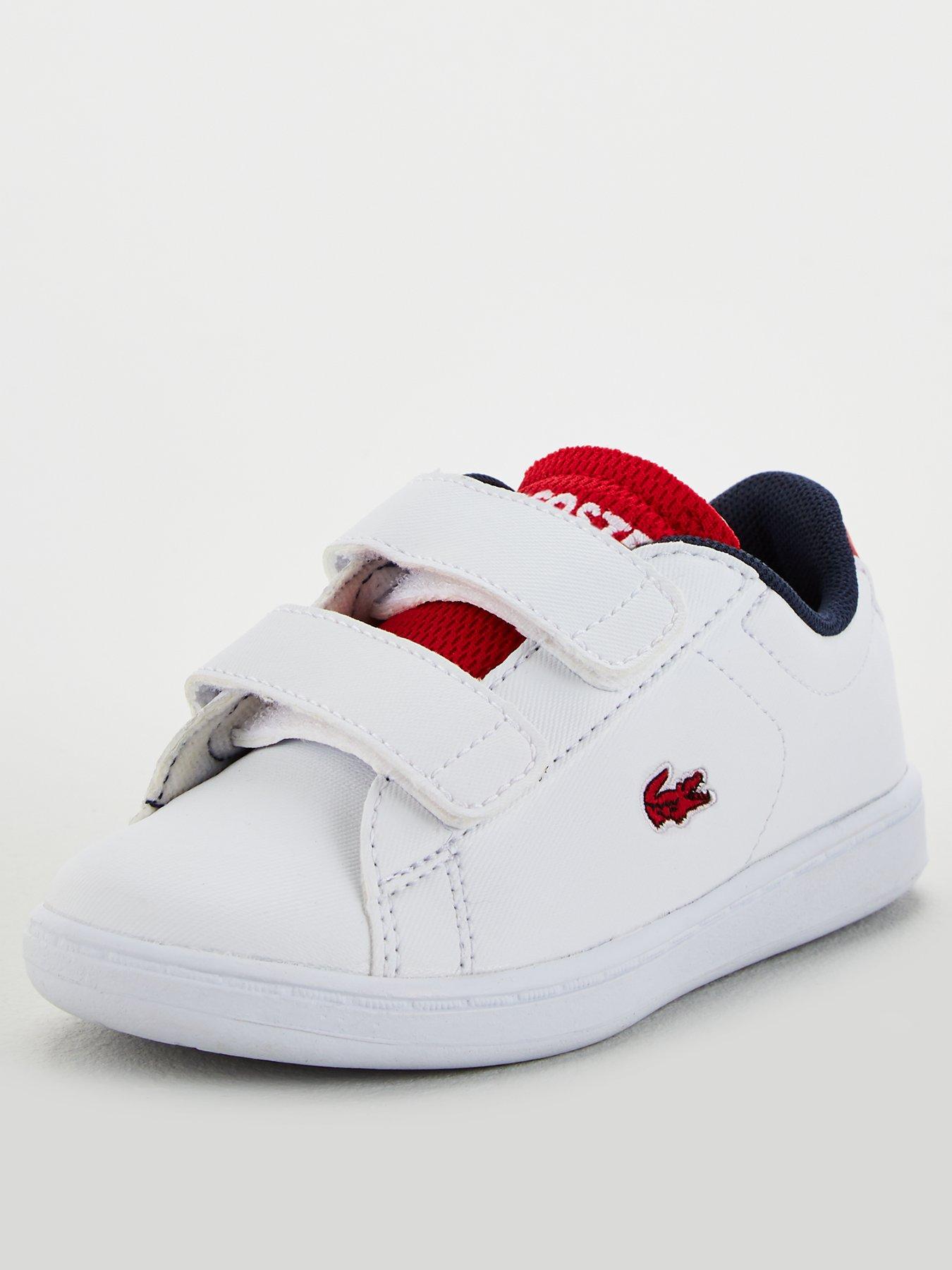 infant white lacoste trainers