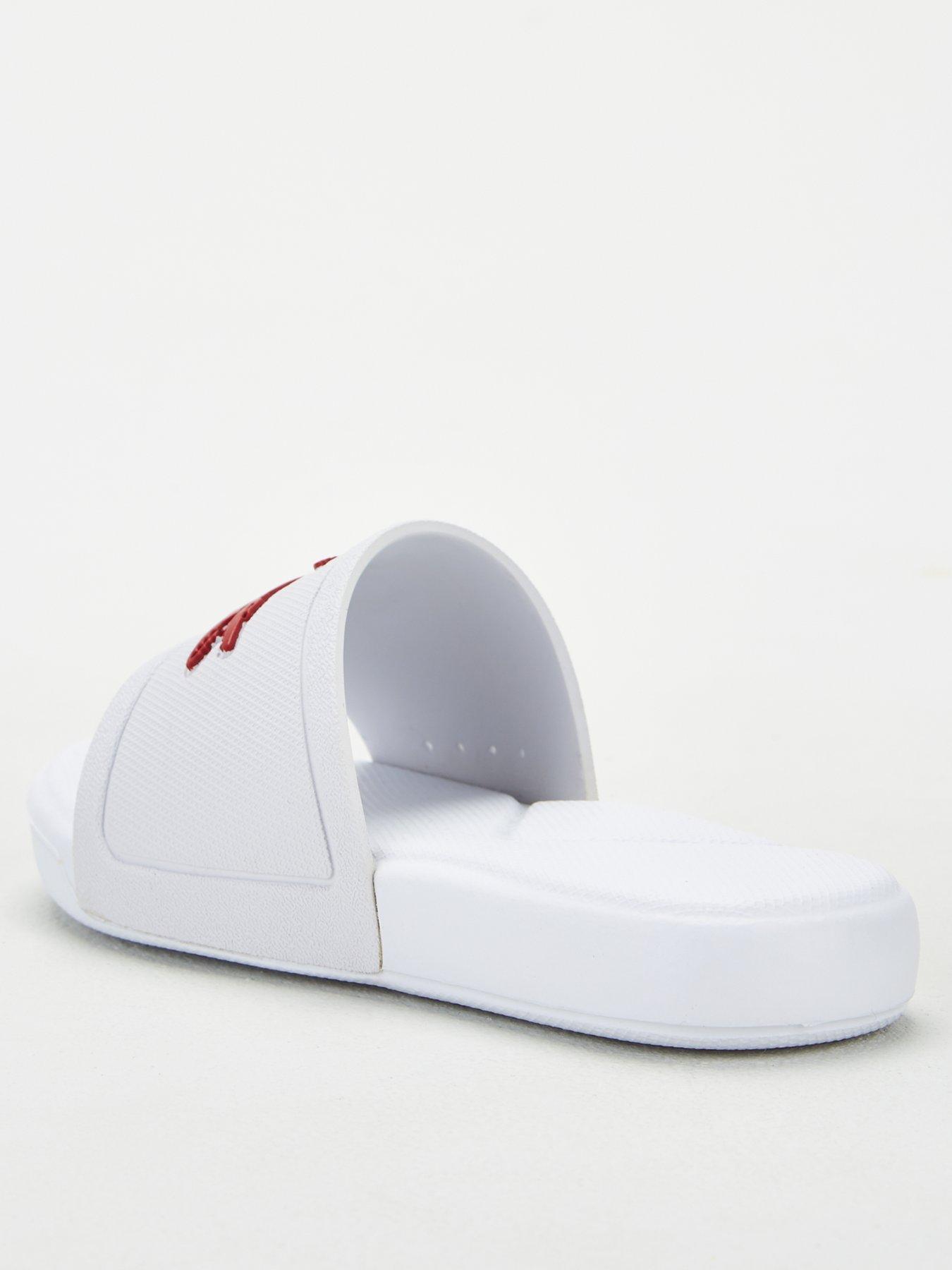 girls lacoste sliders